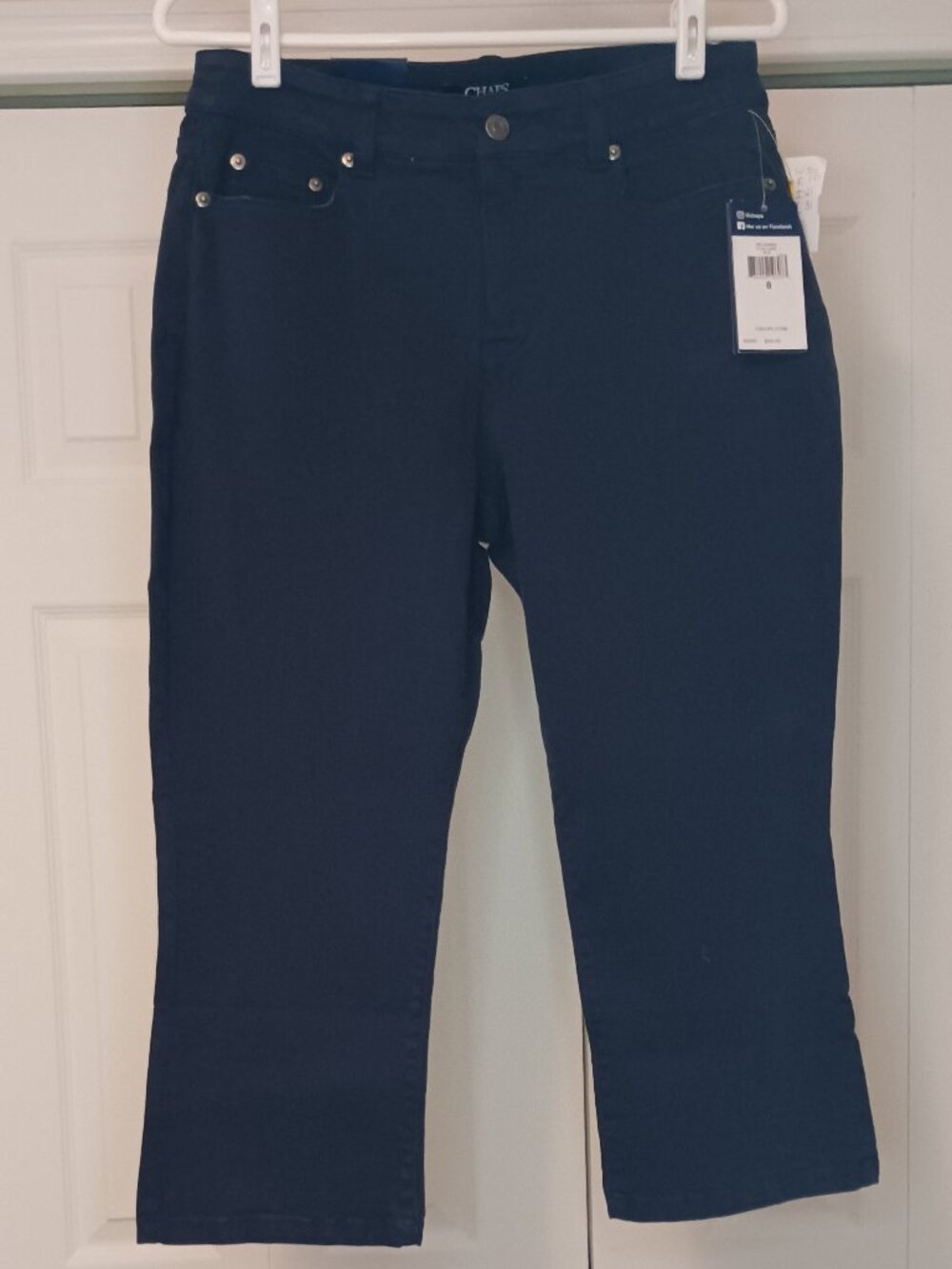 #7 - NWT Chaps Blue Navy Super Stretch Slimming Fit Size 8